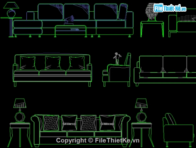 các mẫu ghế sofa,Bản vẽ autocad,mẫu bàn ghế